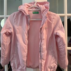 United Colors Of Benetton Light Pink Kids Raincoat